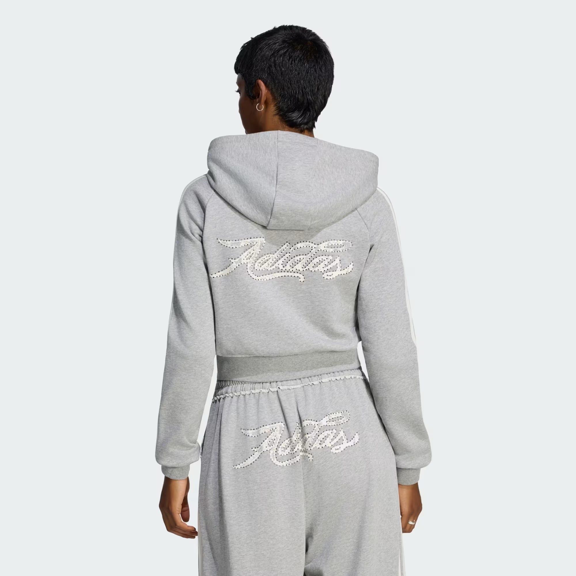  ÁO TRACK TOP NỮ ADIDAS GRAPHIC SHORT FRONT ZIP - LE8319 