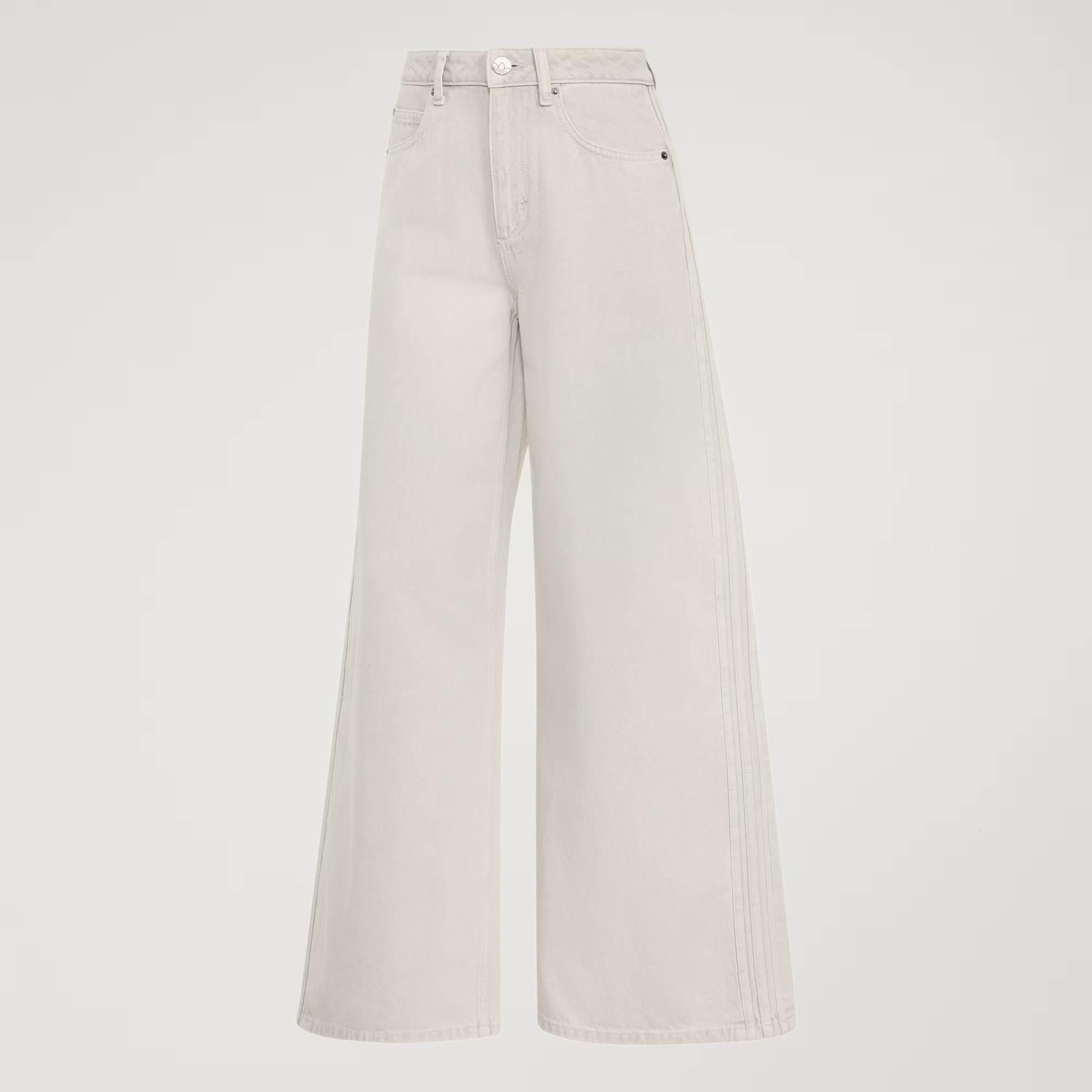  QUẦN DÀI NỮ ADIDAS DENIM CẠP CAO ỐNG RỘNG - KQ6470 