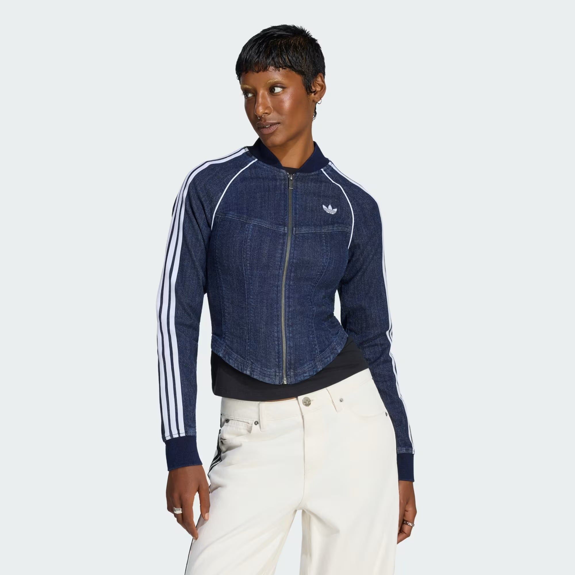  ÁO TRACK TOP NỮ ADIDAS SUPERSTAR DENIM CORSET - LE8299 