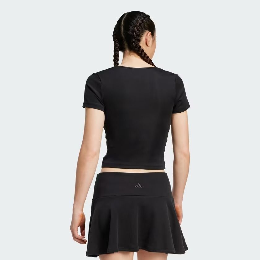  Áo Thun Nữ Crop Top Adidas Seasonal Essentials 3-Stripes 