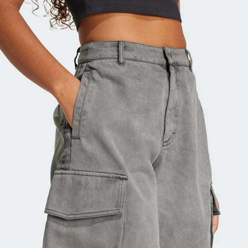  Quần Short Nữ Vải Twill Túi Hộp Washed 