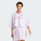 Áo Thun Nữ Jersey Oversize 3 Sọc Ngắn Tiro 