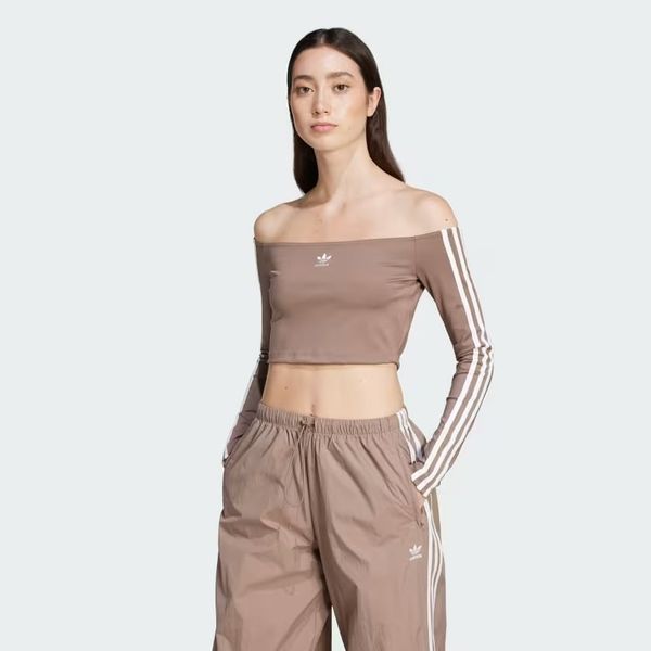  Áo Thun Dài Tay Nữ Trễ Vai Adicolor 