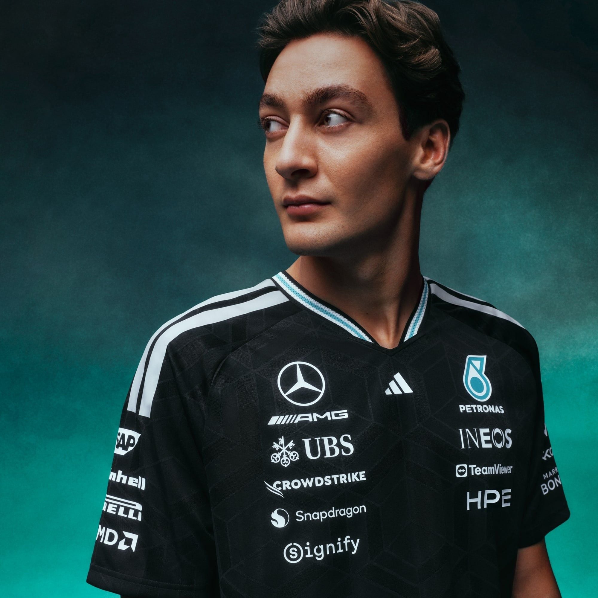  Áo Đấu Nam Tay Đua Mercedes - Amg Petronas Formula 1 Team 