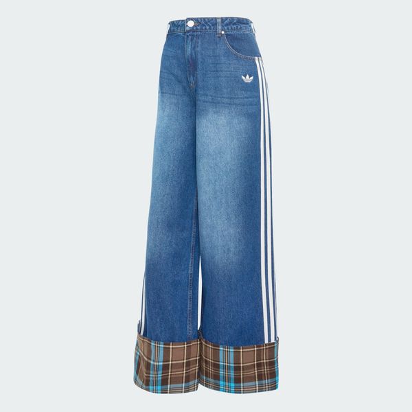  QUẦN JEANS NỮ ỐNG RỘNG VINTAGE ĐƯỜNG MAY CARO 