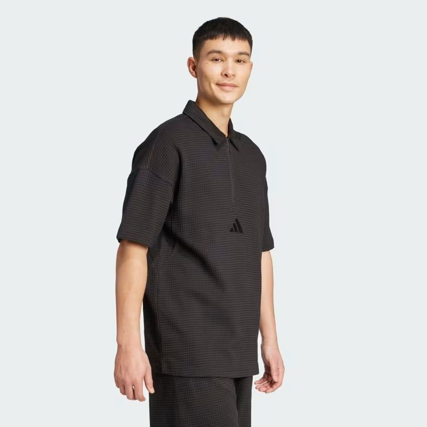  Áo polo Nam All SZN kéo nửa với chất liệu dệt kim waffle 