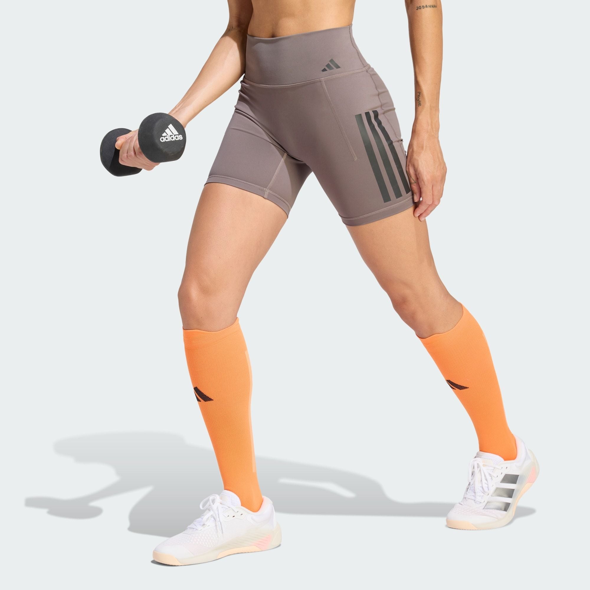  QUẦN LEGGING NỮ ADIDAS NGẮN 3 SỌC OPTIME WORKOUT - JZ1099 