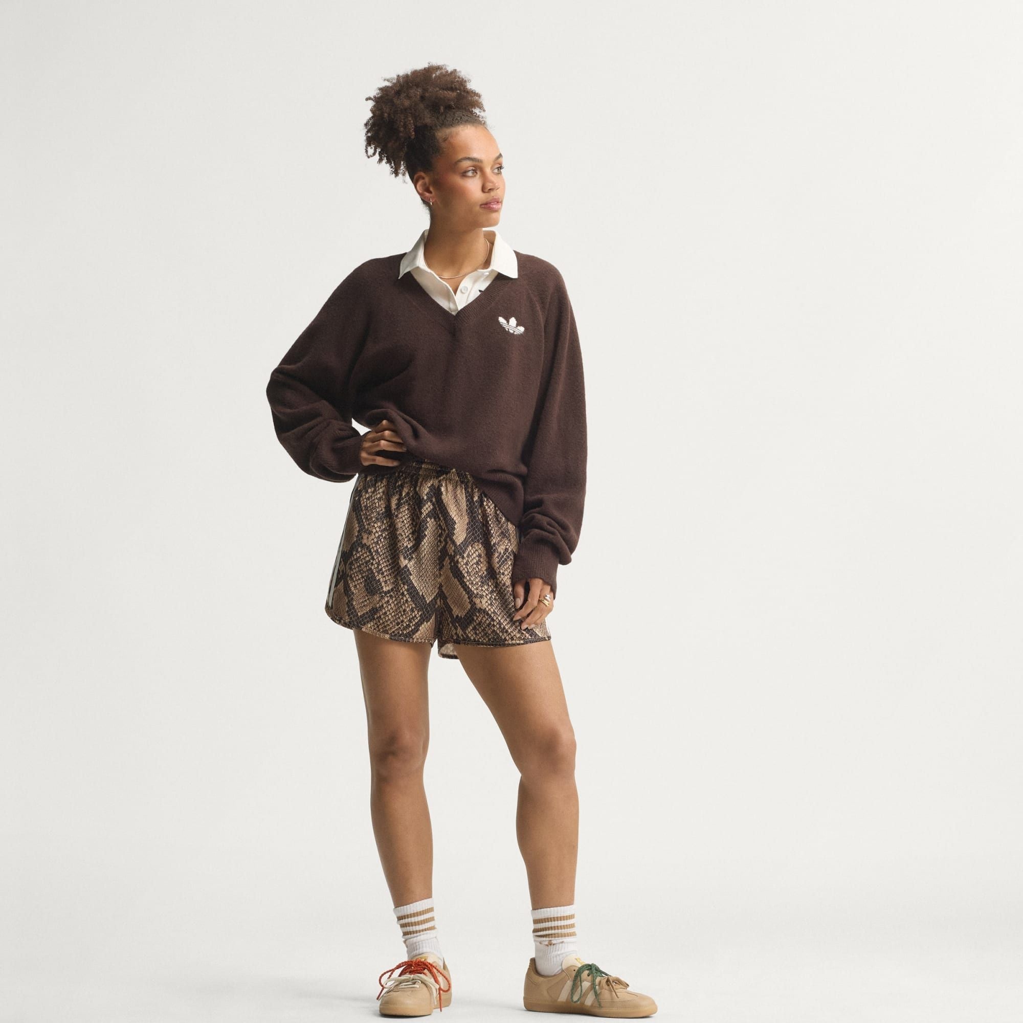  Quần short Nữ Adidas SATIN HOẠ TIẾT DA RẮN - KX1895 