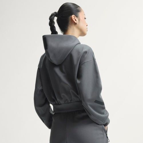  ÁO KHOÁC NỈ NỮ ADIDAS Z.N.E. SWEATSHIRT DÁNG LỬNG KHÓA KÉO DỌC THÂN - KF6394 