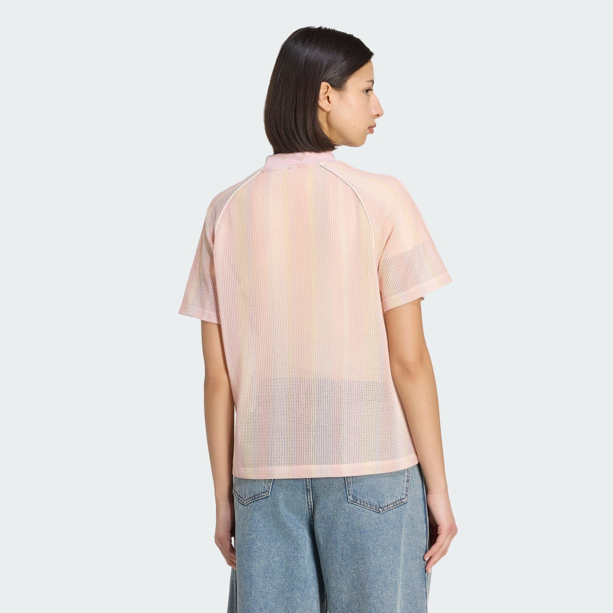  ÁO ĐẤU NỮ DỆT KIM OVERSIZE ADIDAS ORIGINALS SUMMER GLOW 
