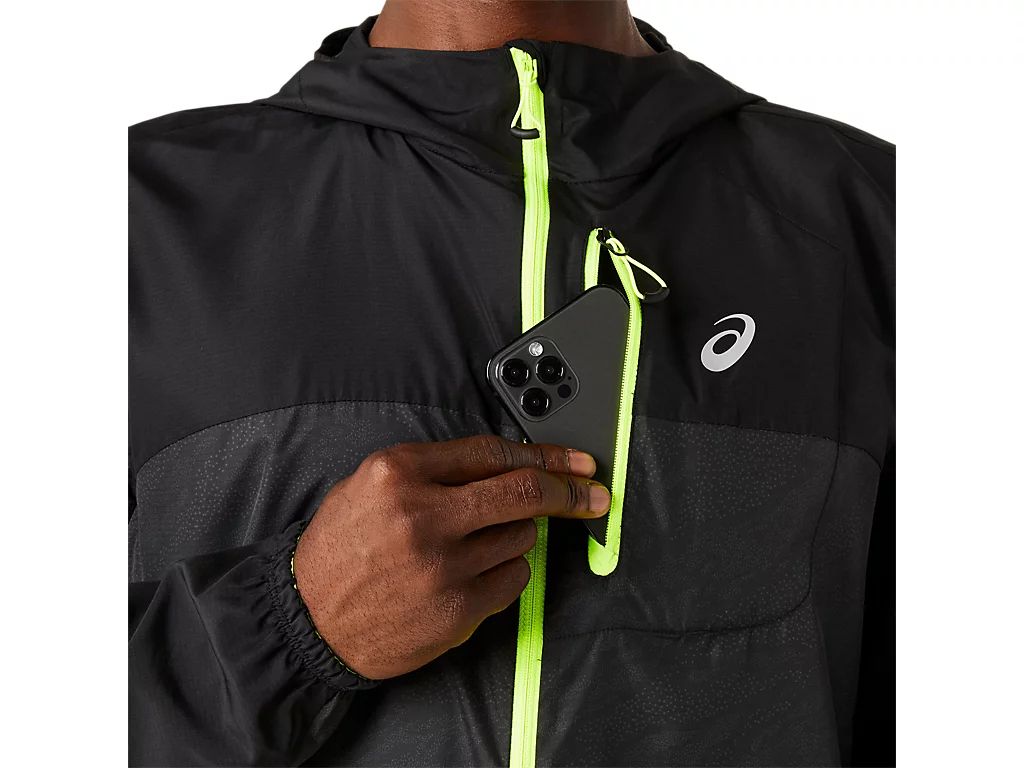  Áo khoác gió chạy bộ ASICS Nam Fujitrail Packable Windbreaker 2011C991.001 