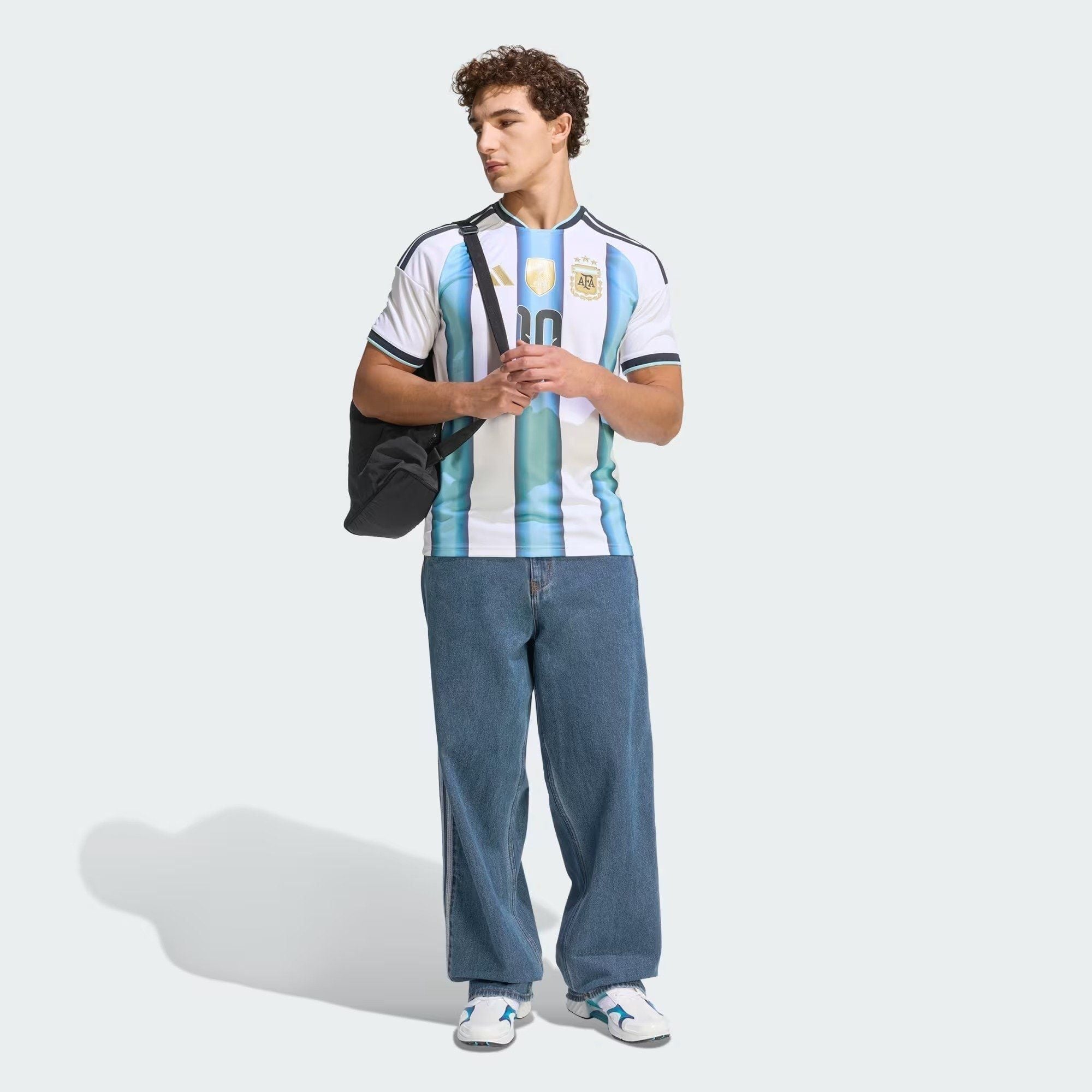  Áo thun Nam Đấu Sân nhà Argentina 26 Replica Messi 