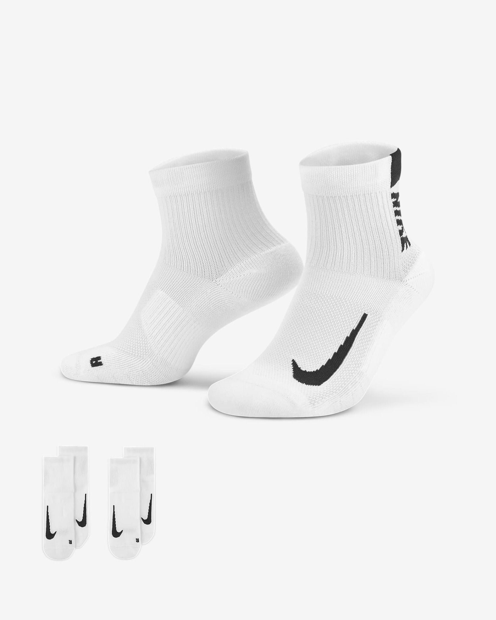  Tất Unisex Nike MLTPLIER ANKLE 2PR - 144 SX7556-100 