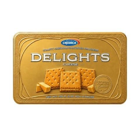  Bánh quy kẹp kem phô mai Cheddar Delights 208 g ( 8 gói x26 g/ hôp thiếc) 