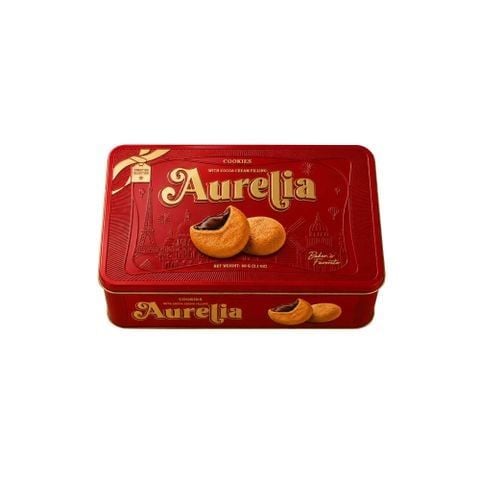  Bánh quy nhân kem ca cao chảy Aurelia Bifa 180 g (3 gói x 60 g / hộp thiếc) 