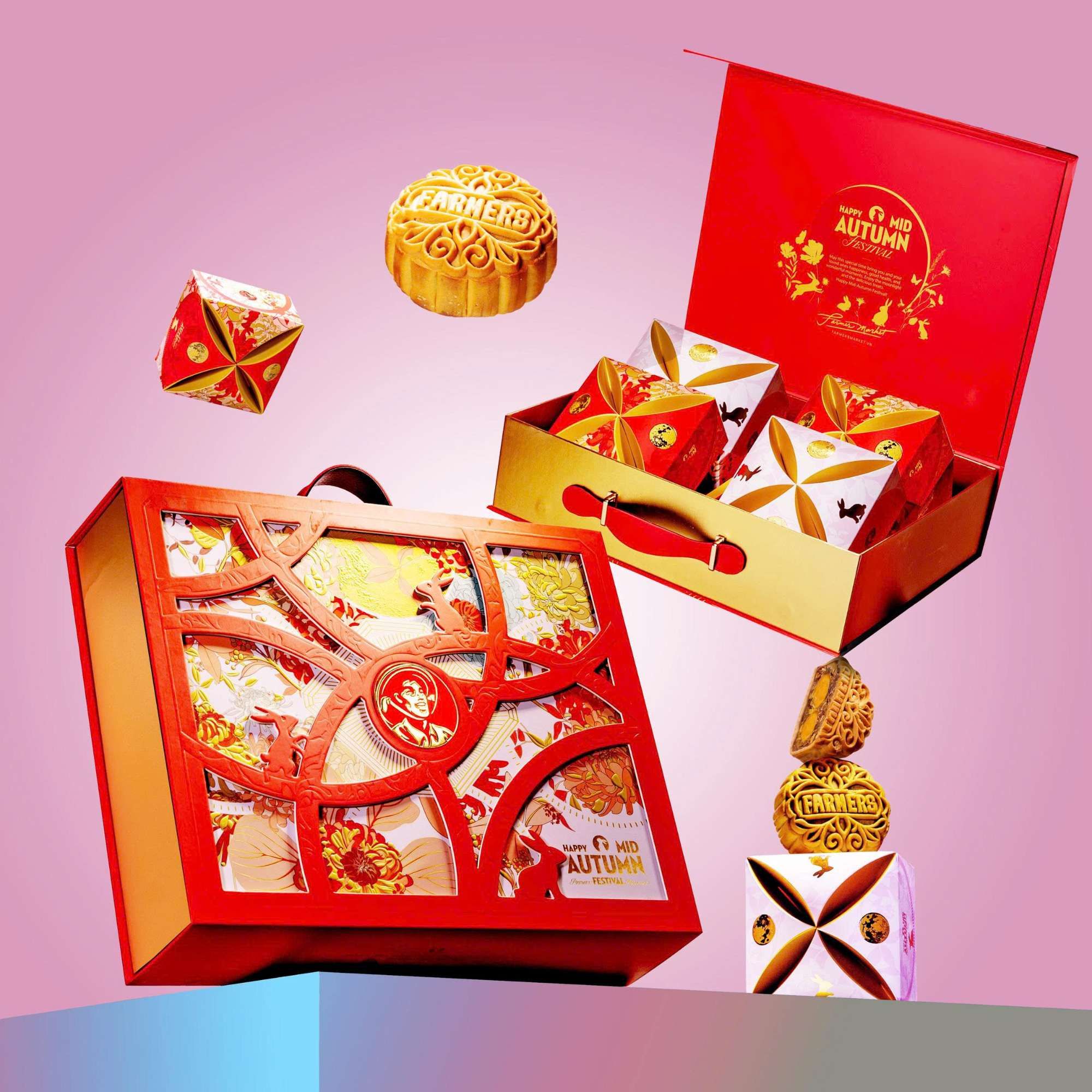  Bánh trung thu sò điệp xốt bào ngư thượng hạng một phần hai trứng Farmers Market 120G - GIAO HÀNG TOÀN QUỐC 