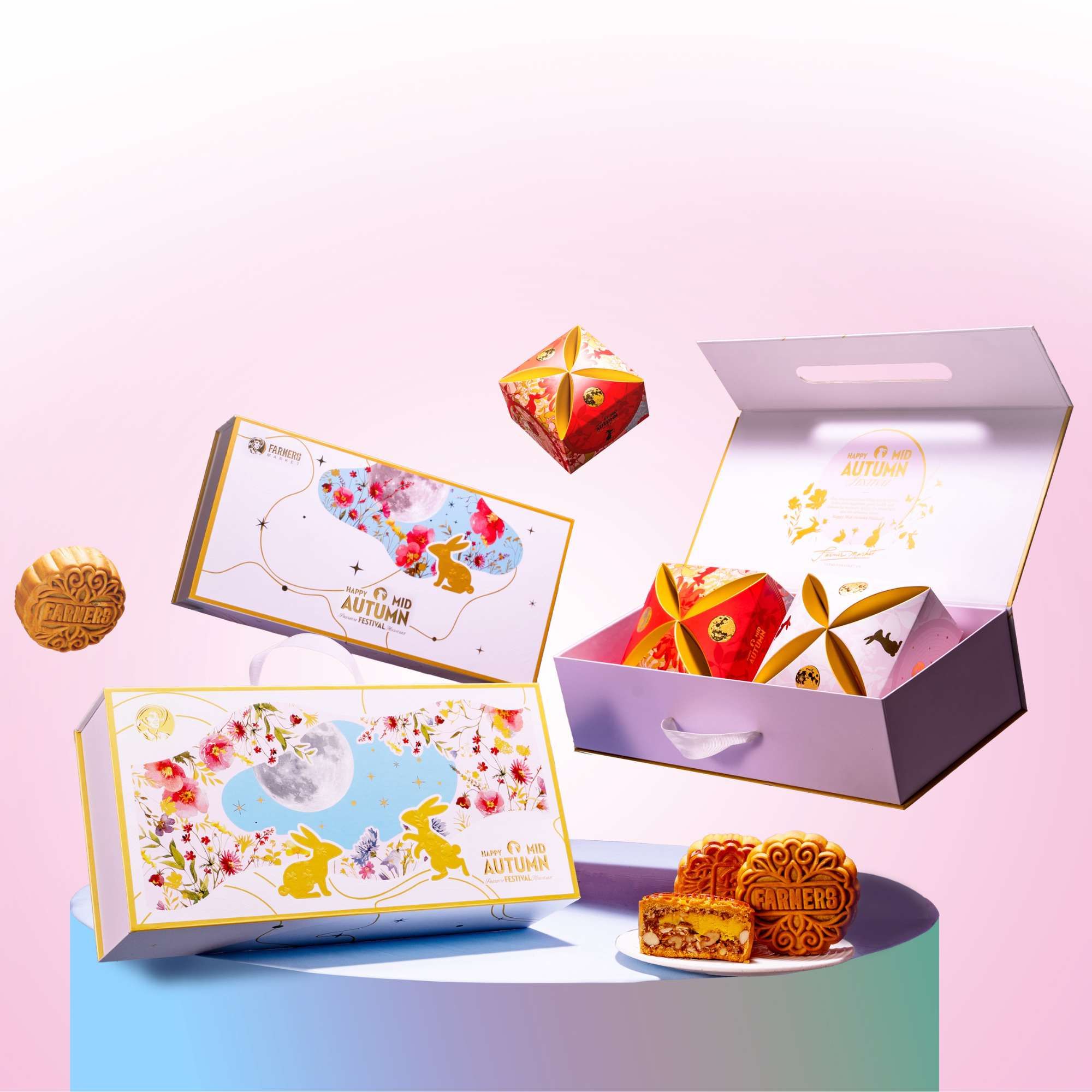  Bánh trung thu sò điệp xốt bào ngư thượng hạng một phần hai trứng Farmers Market 120G - GIAO HÀNG TOÀN QUỐC 