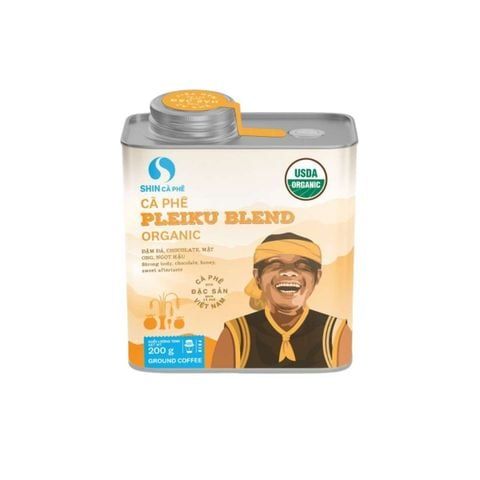  Cà phê phin Pleiku Blend Organic Shin Cà Phê hộp 200 g 