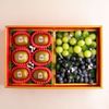 Hộp quà Kiwi đỏ và nho tone đỏ tiêu chuẩn