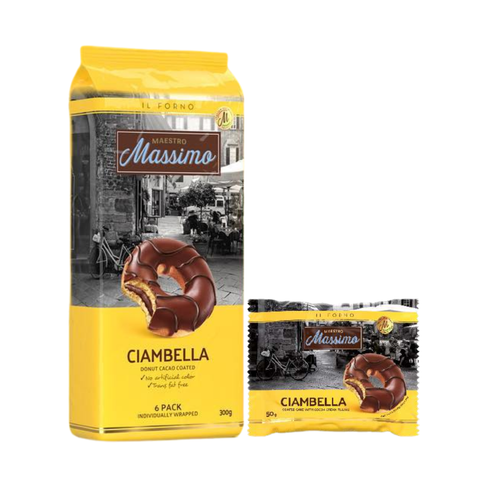  Bánh Vòng Ciambella Vị Ca Cao 300G (6 cái/gói) – MASSIMO (I0023806) 