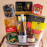  Giỏ Quà Rượu Vang Hữu Cơ Và Hạt Tone Nâu Cao Cấp - GIAO NỘI THÀNH TPHCM 