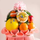  Giỏ Quà Trái Cây Hỗn Hợp Tone Hồng Tiêu Chuẩn  - GIAO NỘI THÀNH TPHCM 
