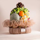  Giỏ Quà Trái Cây Hỗn Hợp Tone Nâu Thanh Lịch  - GIAO NỘI THÀNH TPHCM 