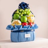  Giỏ Quà Trái Cây Hỗn Hợp Tone Xanh Bầu Trời Tiêu Chuẩn  - GIAO NỘI THÀNH TPHCM 