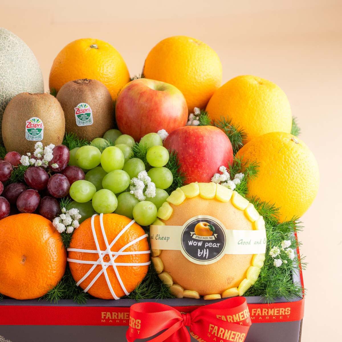  Giỏ Quà Trái Cây Tươi Tone Xanh Đen Tiêu Chuẩn - GIAO NỘI THÀNH TPHCM 