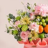  Giỏ Quà Trái Cây Và Hoa Ohara Hồng Cơ Bản  - GIAO NỘI THÀNH TPHCM 