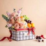  Giỏ Quà Trái Cây Và Hoa Thanh Lịch - GIAO NỘI THÀNH TPHCM 