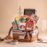  Giỏ Quà Yến Tươi - Nước Trái Cây Và Hạt Tone Nâu Tinh Tế - GIAO NỘI THÀNH TPHCM 