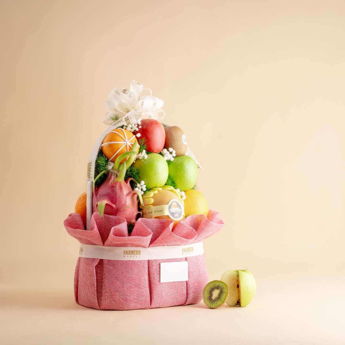  Giỏ Trái Cây Tươi Hỗn Hợp Tone Hồng Tiêu Chuẩn - GIAO NỘI THÀNH TPHCM 