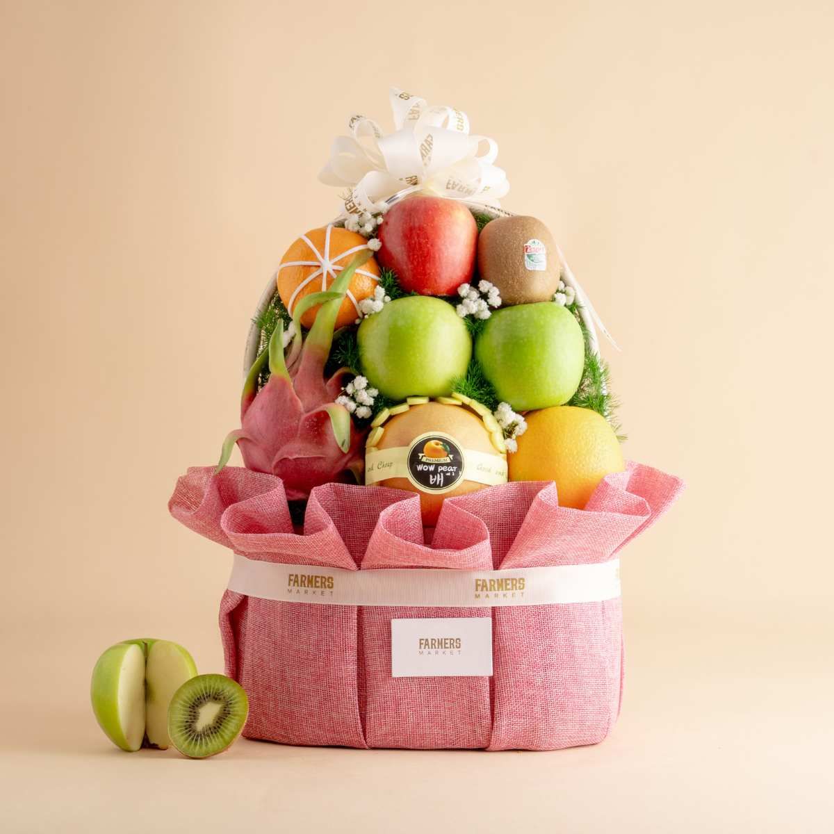  Giỏ Trái Cây Tươi Hỗn Hợp Tone Hồng Tiêu Chuẩn - GIAO NỘI THÀNH TPHCM 
