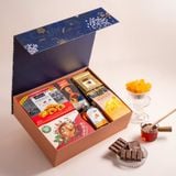  Hộp Quà Bánh Kẹo - Mật Ong Và Socola Tone Xanh Dương Tiêu Chuẩn - GIAO NỘI THÀNH TPHCM 