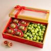 Hộp Quà Kiwi Đỏ Và Nho Xanh Tone Đỏ Tiêu Chuẩn