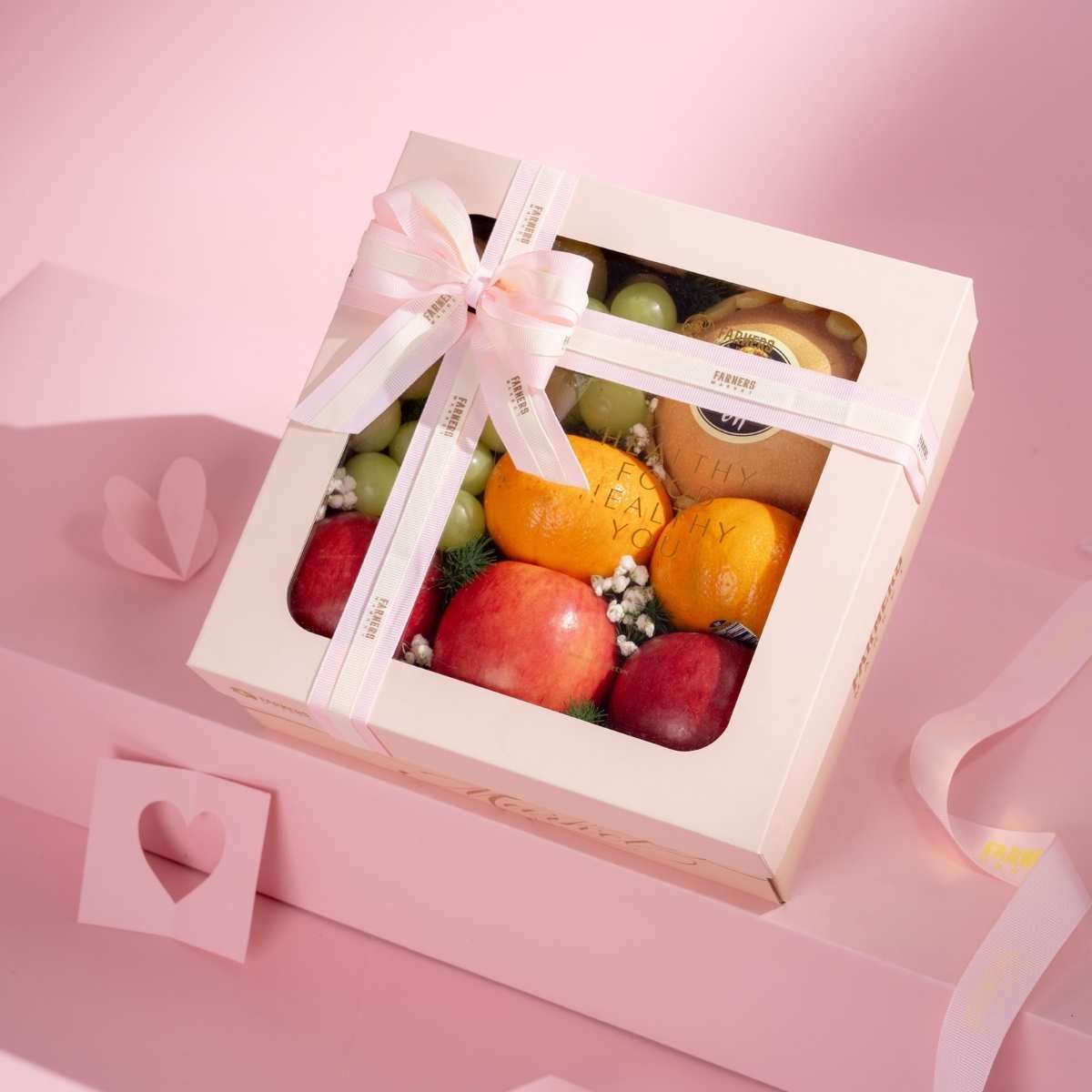  Hộp Quà Nho Xanh Và Trái Cây Các Loại Tone Hồng Tiêu Chuẩn - GIAO NỘI THÀNH TP.HCM 