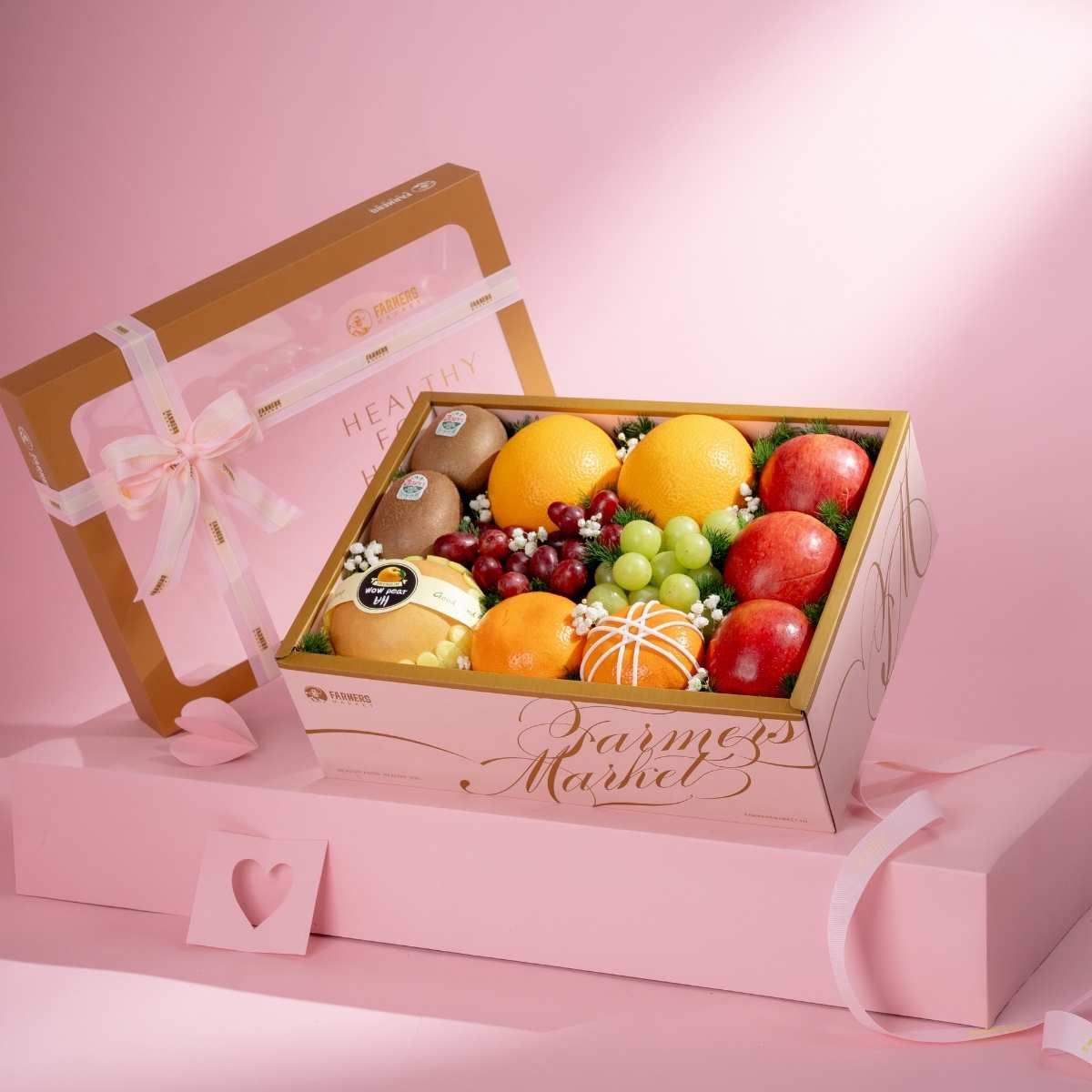  Hộp Quà Nho Và Trái Cây Các Loại Tone Hồng Tiêu Chuẩn - GIAO NỘI THÀNH TPHCM 