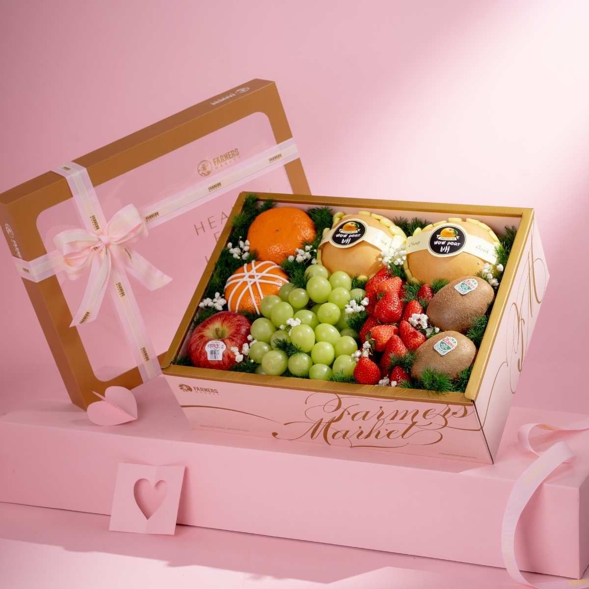  Hộp Quà Kiwi Và Trái Cây Các Loại Tone Hồng Tiêu Chuẩn - GIAO NỘI THÀNH TPHCM 
