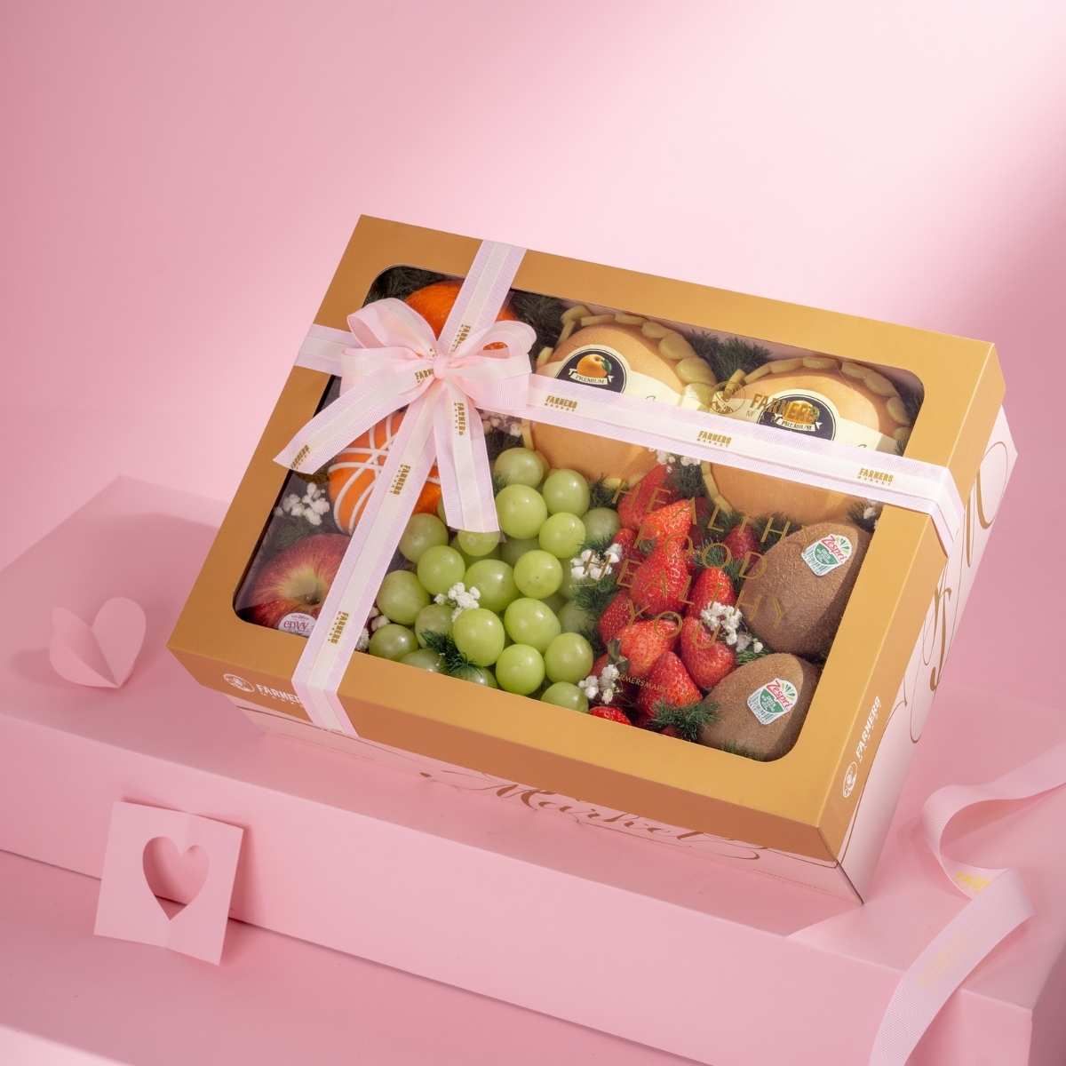  Hộp Quà Kiwi Và Trái Cây Các Loại Tone Hồng Tiêu Chuẩn - GIAO NỘI THÀNH TPHCM 