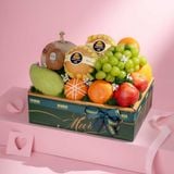  Giỏ Quà Nho Xanh Và Trái Cây Các Loại Tone Xanh Lá Tinh Tế - GIAO NỘI THÀNH TP.HCM 