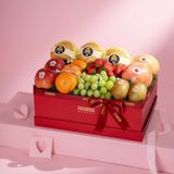  Giỏ Quà Nho Xanh Và Trái Cây Các Loại Tone Đỏ Tinh Tế - GIAO NỘI THÀNH TPHCM 