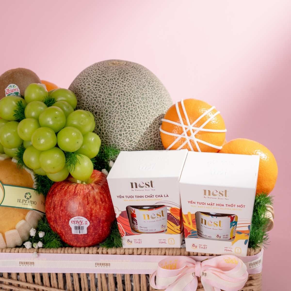  Giỏ Cói Trái Cây Các Loại Và Yến Chưng Tone Nâu Thanh Lịch - GIAO NỘI THÀNH TPHCM 