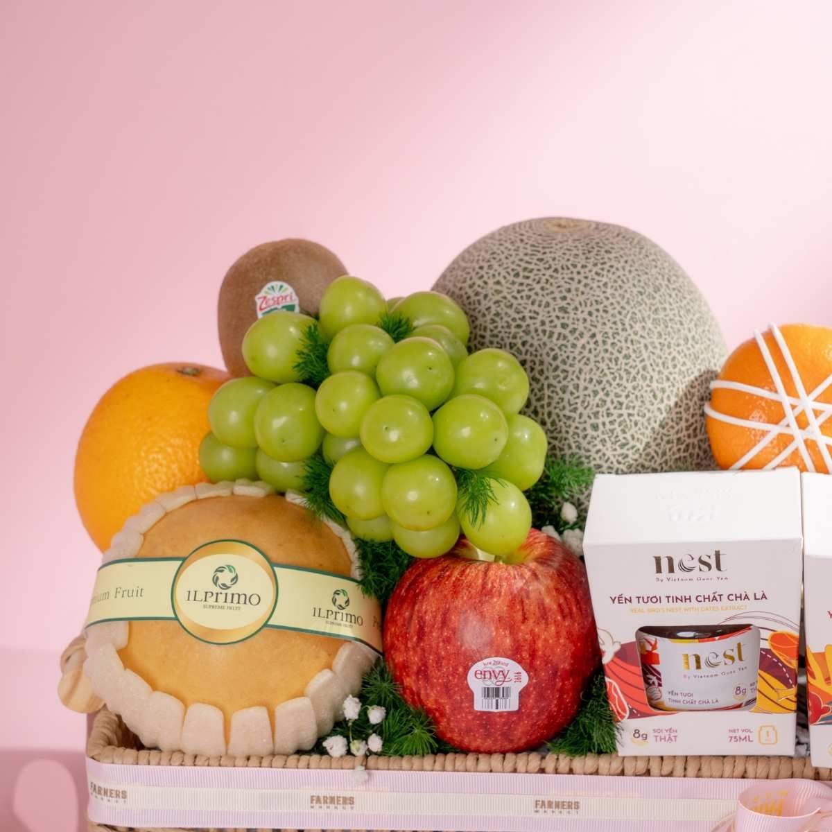  Giỏ Cói Trái Cây Các Loại Và Yến Chưng Tone Nâu Thanh Lịch - GIAO NỘI THÀNH TPHCM 