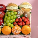  Giỏ Đan Trái Cây Hỗn Hợp Tone Trắng Thanh Lịch - GIAO NỘI THÀNH TPHCM 
