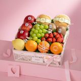  Giỏ Đan Trái Cây Hỗn Hợp Tone Trắng Thanh Lịch - GIAO NỘI THÀNH TPHCM 
