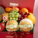  Giỏ Quà Nho Và Trái Cây Các Loại Tone Đỏ Thanh Lịch - GIAO NỘI THÀNH TPHCM 