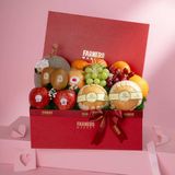  Giỏ Quà Nho Và Trái Cây Các Loại Tone Đỏ Thanh Lịch - GIAO NỘI THÀNH TPHCM 