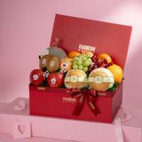  Giỏ Quà Nho Và Trái Cây Các Loại Tone Đỏ Thanh Lịch - GIAO NỘI THÀNH TPHCM 