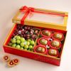 Hộp quà Kiwi đỏ và nho các loại tone đỏ tiêu chuẩn